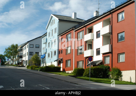 Houses on a street in Molde Norway Stock Photo