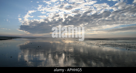 Sunset on the Brewster flats Cape Cod Bay Stock Photo