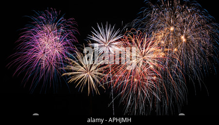 Amazing display of fireworks Stock Photo