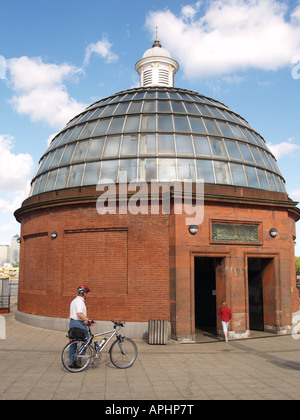 greenwich foot tunnel entrance woolwich Stock Photo