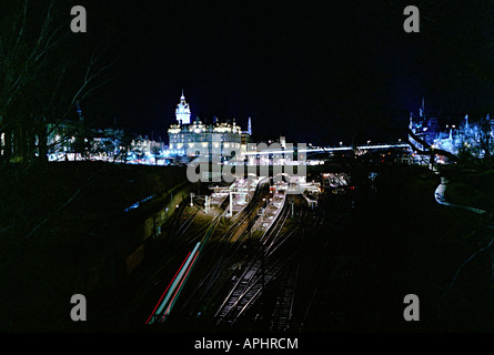 edinburgh railway station in 1997 Stock Photo