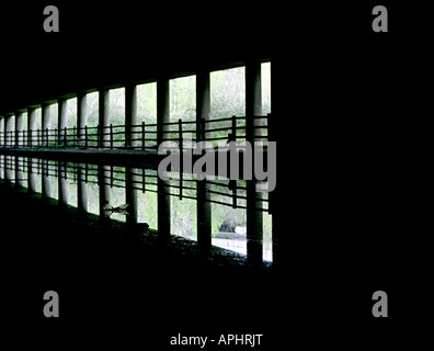 walkway under the m6 near spaghetti junction in Birmingham with canal Stock Photo