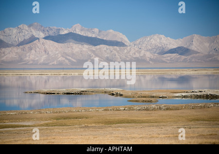 Silk Route China Tien Xinjiang Provence Tien Shan mountains Lake Tianchi or Heavenly Lake Stock Photo