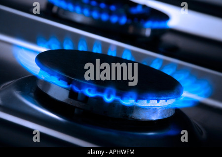 FLAME OF GAS RING Stock Photo