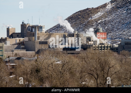 The Adolf Coors factory in Golden Colorado on a cold winter afternoon Stock Photo