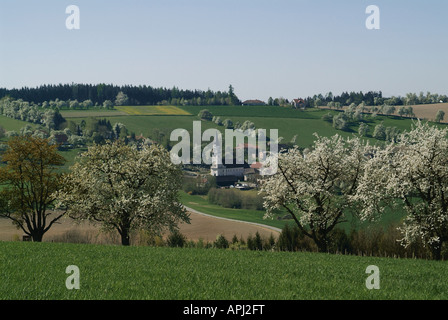geography / travel , Austria, Upper Austria, landscapes, landscape near Eferding, Scharten Village, Additional-Rights-Clearance-Info-Not-Available Stock Photo