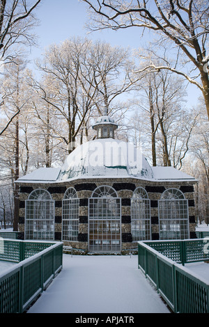 The Bird's Pavilion. Petergof Russia Stock Photo