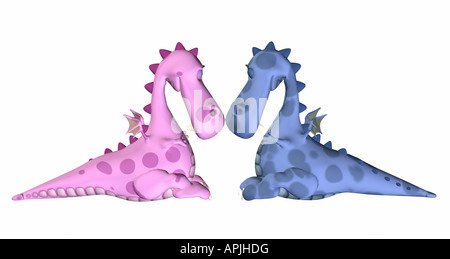 Dragons in love Stock Photo