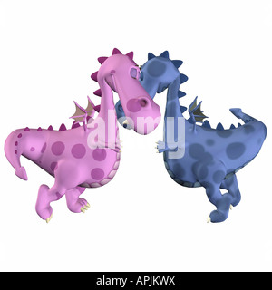 Dragons in love Stock Photo