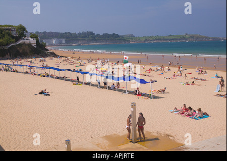 Beach at el Sardinero Santander Cantabria Spain Stock Photo - Alamy