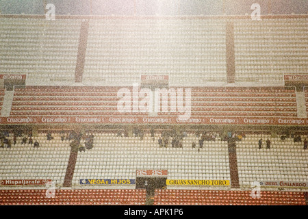 View of Sanchez Pizjuan stadium belonging to Sevilla FC under a heavy downpour Stock Photo