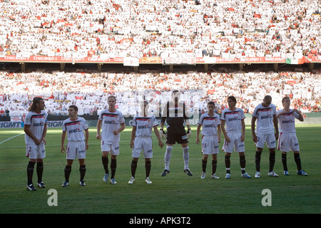 Sevilla FC Squad Before a Match Stock Photo