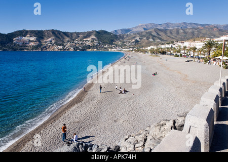 near Almuñecar Costa Tropical Granada Province Spain La Herradura and beach Stock Photo