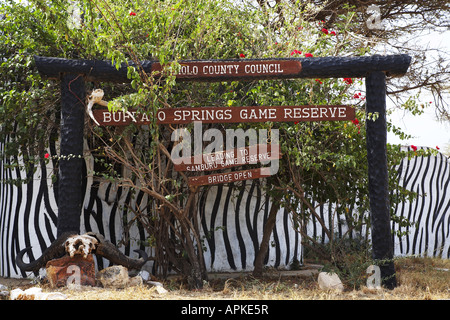 entrance of Buffalo Springs Game Reserve, Kenya, Buffalo Springs Game Reserve Stock Photo