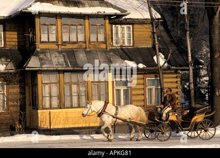 Poland Polish Farm Farms Zakopane horse cart  Farm Farms Stock Photo