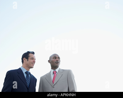 Two businessmen (low angle view) Stock Photo