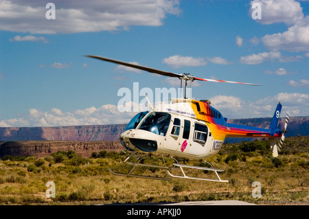 Scenic Helicopter ride over Grand Canyon Arizona AZ Stock Photo