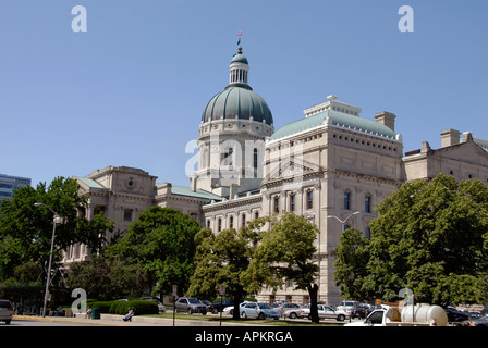 The State Capitol Building at Indianapolis Indiana IN Stock Photo