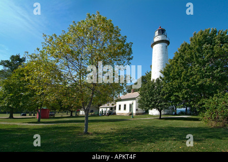 Pointe Aux Barques Lighthouse and museum Huron Michigan on Lake Huron Stock Photo