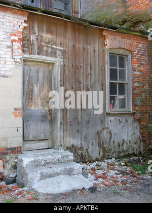 Old grain elevator still stands in Port Hope Michigan Stock Photo