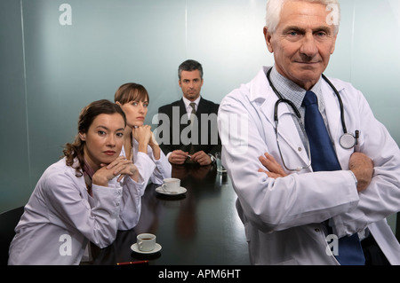 Hospital managers board meeting Stock Photo