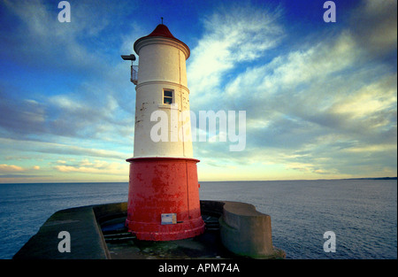 The Lighthouse on Berwick Pier Stock Photo