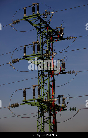 high voltage pylon in a clear and sunny day Stock Photo - Alamy