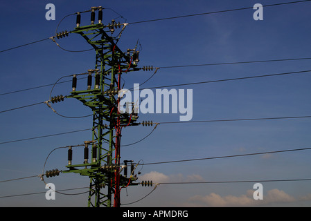 high voltage pylon in a clear and sunny day Stock Photo - Alamy