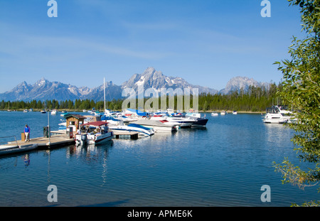 Colter Bay Marina, Jackson Lake, Grand Teton National Park Stock Photo ...