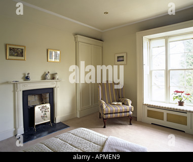 Bedroom in Georgian house Stock Photo