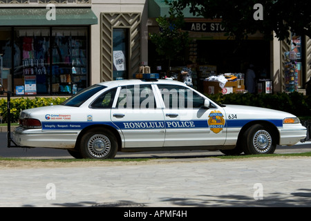 Honolulu police car at Waikiki Beach Stock Photo - Alamy