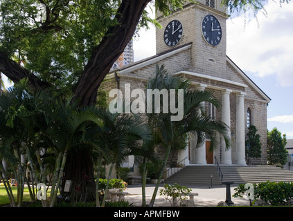 Kawaiahao Church historic site Honolulu Hawaii USA Stock Photo