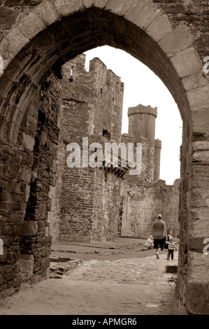 Inside Conway Castle In North Wales Stock Photo
