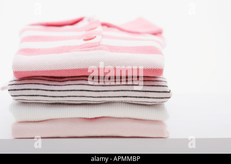 Folded baby clothes Stock Photo