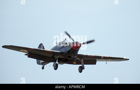 The Hawker Hurricane is a British single-seat fighter aircraft of the 1930s–1940s that was designed and predominantly built by Hawker Aircraft Ltd for Stock Photo