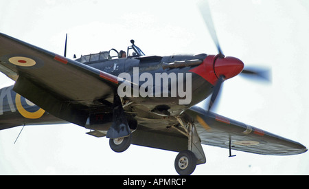 The Hawker Hurricane is a British single-seat fighter aircraft of the 1930s–1940s that was designed and predominantly built by Hawker Aircraft Ltd for Stock Photo