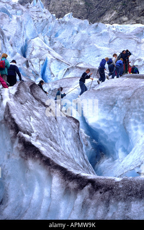 Excursion on the Nigardbreen glacier, Norway Stock Photo