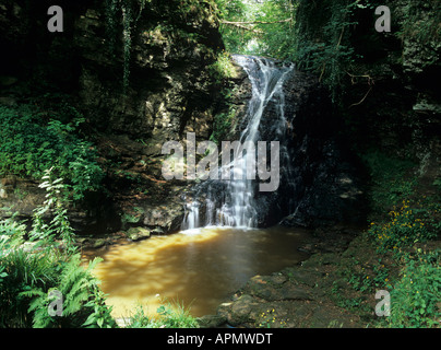 Hareshaw Linn is a waterfall at Bellingham in Northumberland National Park, UK Stock Photo