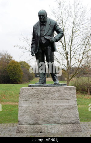 Statue of Sir Winston Churchill Woodford Green Essex England UK Stock ...