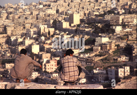 AMMAN, JORDAN. A view of Amman from Jebel al Qala Stock Photo