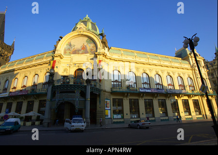 Municipal House Mucha Dum in Prague Czech Republic Stock Photo