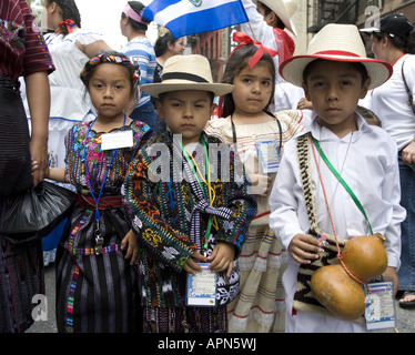 Evangelical Children s Parade marches alongThird Avenue in the East Harlem section of Manhattan Stock Photo