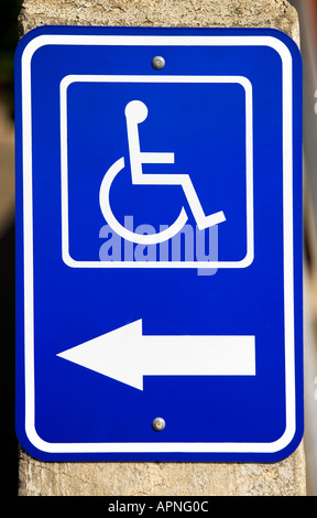 direction sign for disabled people Stock Photo - Alamy