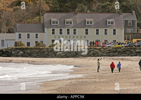 The Antrim Coast Road is regarded as one of the great tourist routes of the world.[1] This part of the road has seen a dramatic increase in traffic in Stock Photo