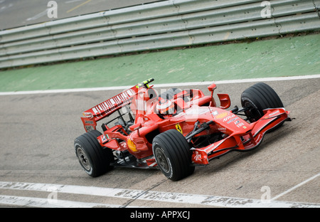 Kimi RAIKKOENEN (FIN) in the Ferrari F2008 racecar on Circuit Ricardo Tormo Stock Photo