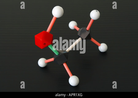 Ethanol, ethyl alcohol C2H5OH molecule. Molecular model. 3D rendering ...