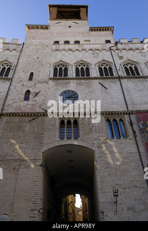 Historical building of Galleria Nazionale dell’Umbriai at Perugia - Italy Stock Photo