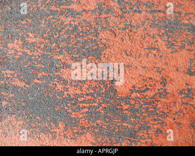 peeled paint over a metal plate Stock Photo