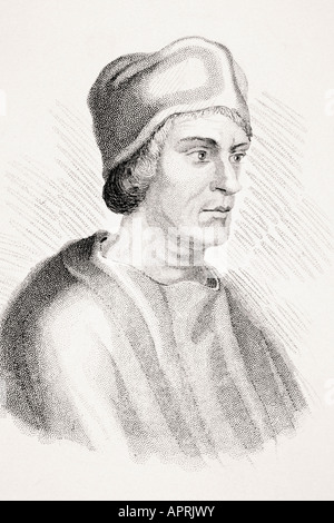 John Colet, 1467 - 1519. English scholar, Renaissance humanist, theologian,Dean of St Paul's Cathedral and founder of St Paul's School, London. Stock Photo