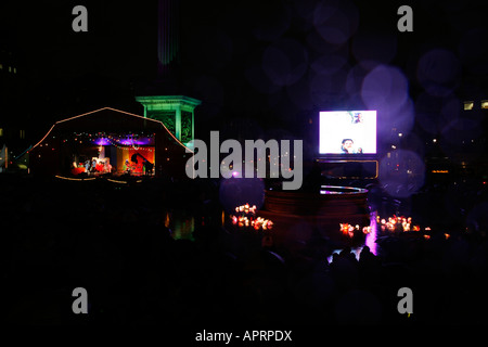 Diwali celebration in Trafalgar Square, London Stock Photo